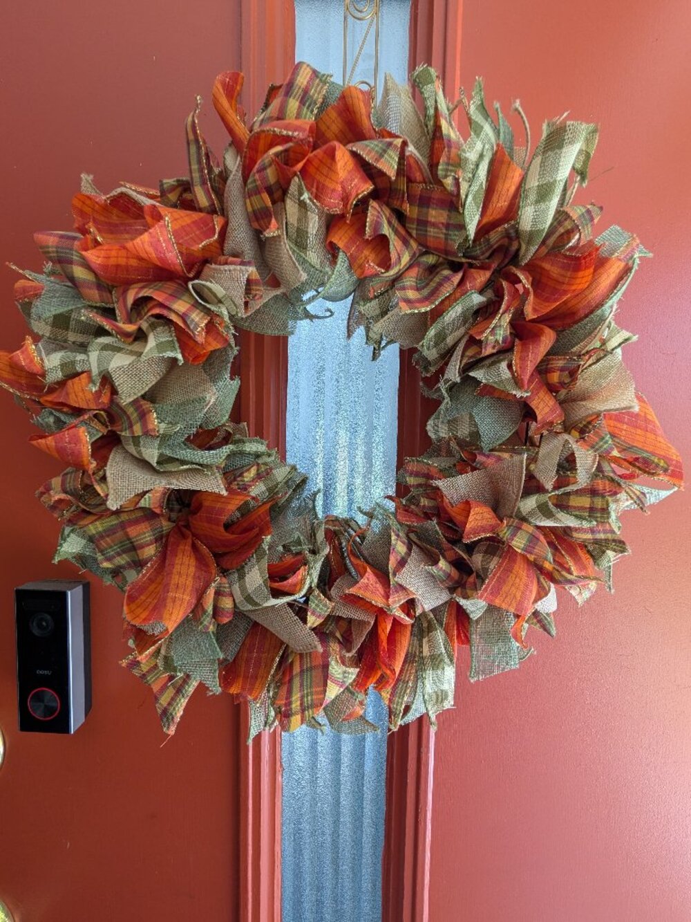 Handmade Ribbon Autumn Colours Wreath 1